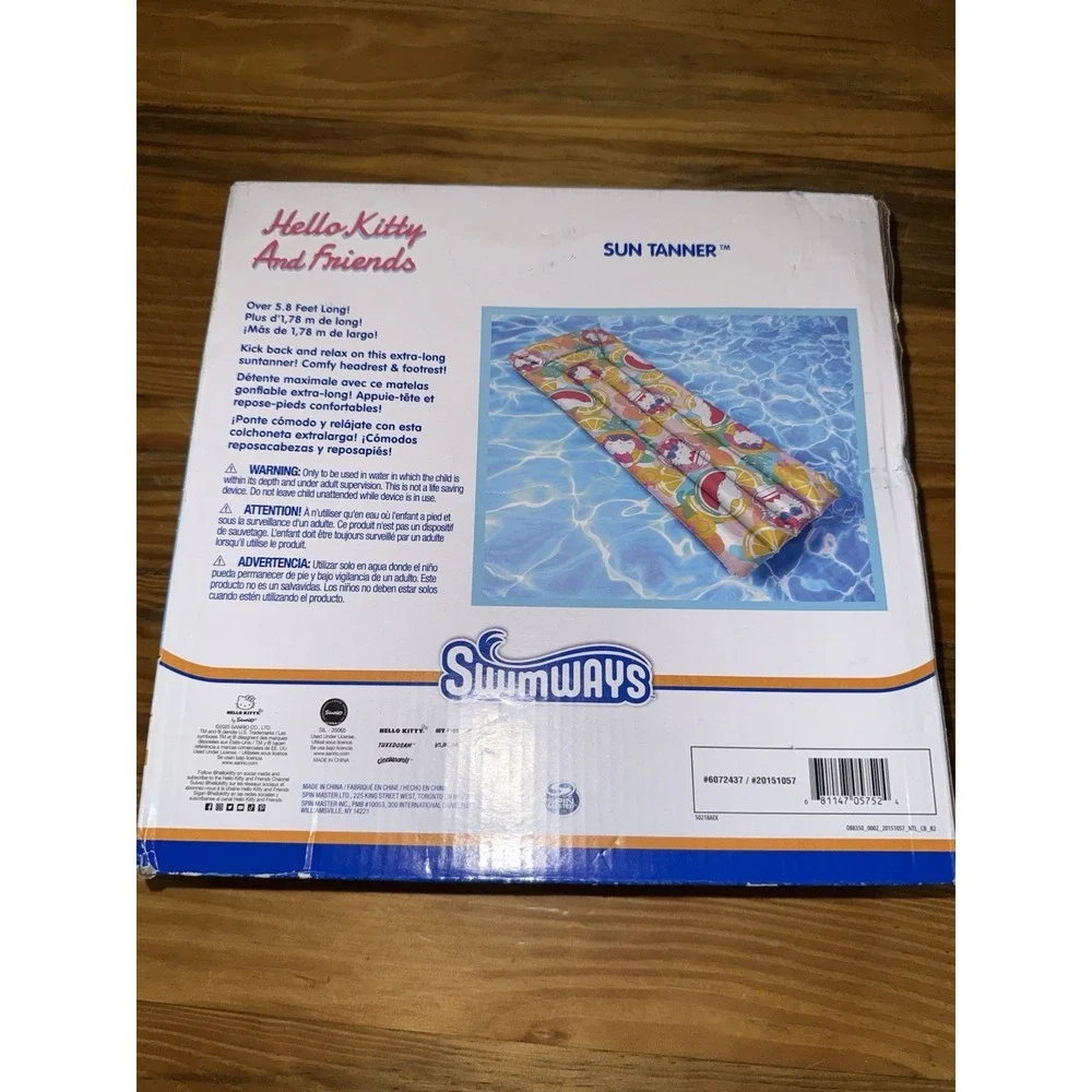 Hello Kitty Suntanner Pool Float, Inflatable Pool Floats & Kids Pool Toys, Sw...